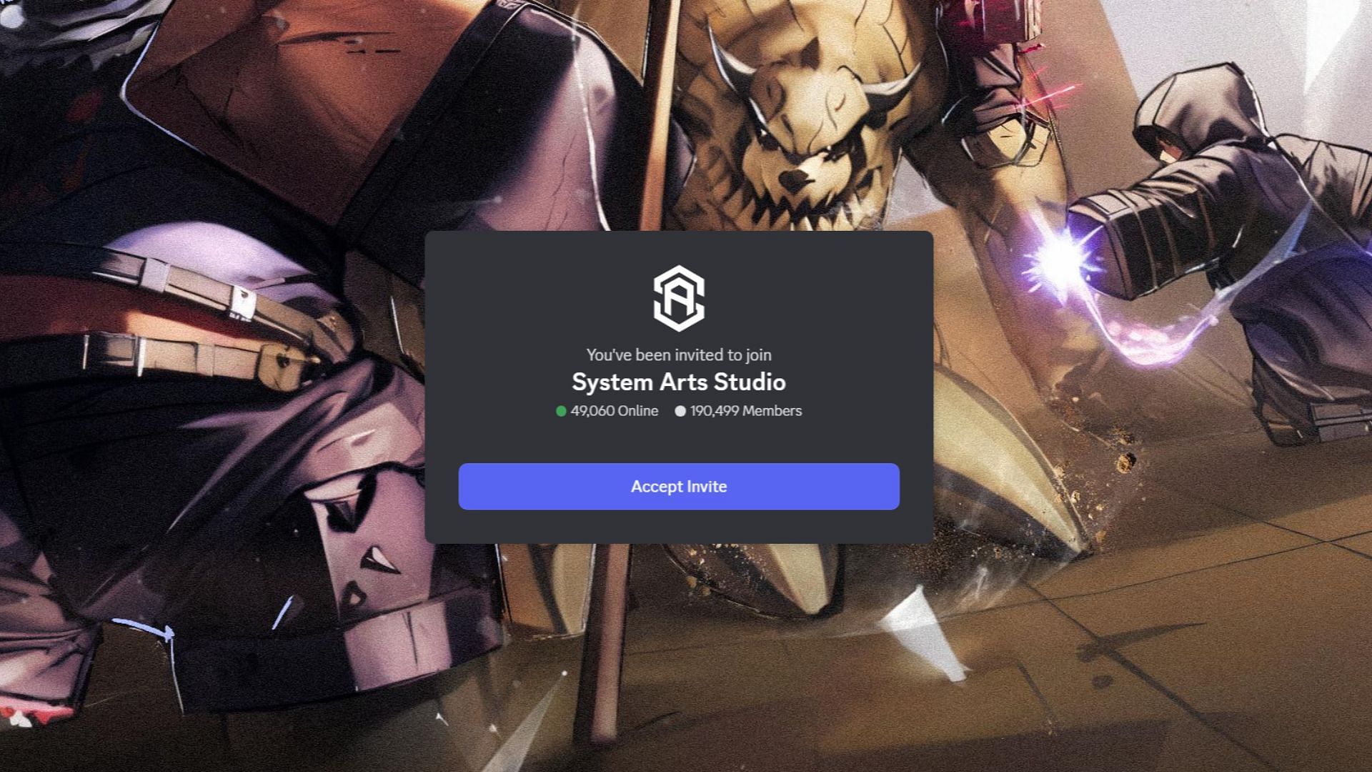 The official Discord server invite (Image via Discord)